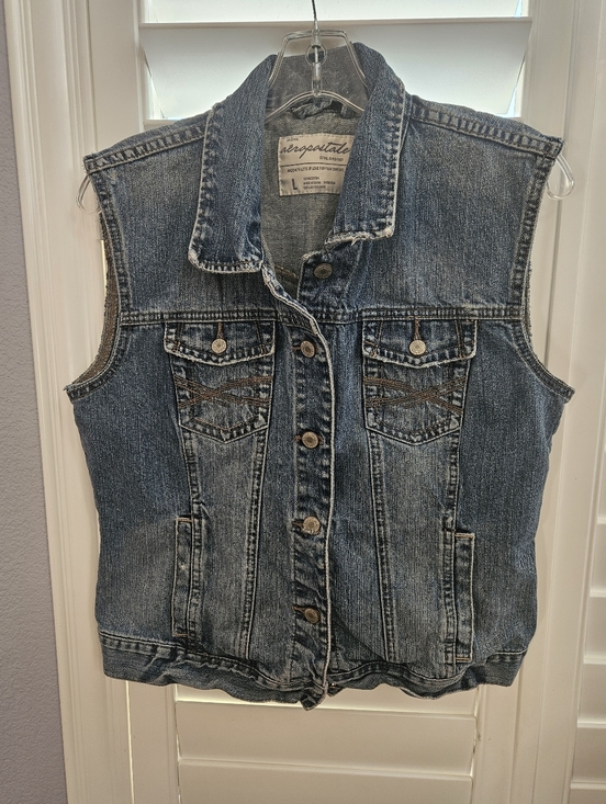 Aeropostale Jackets & Blazers - Aéropostale Distressed Blue Denim Vest